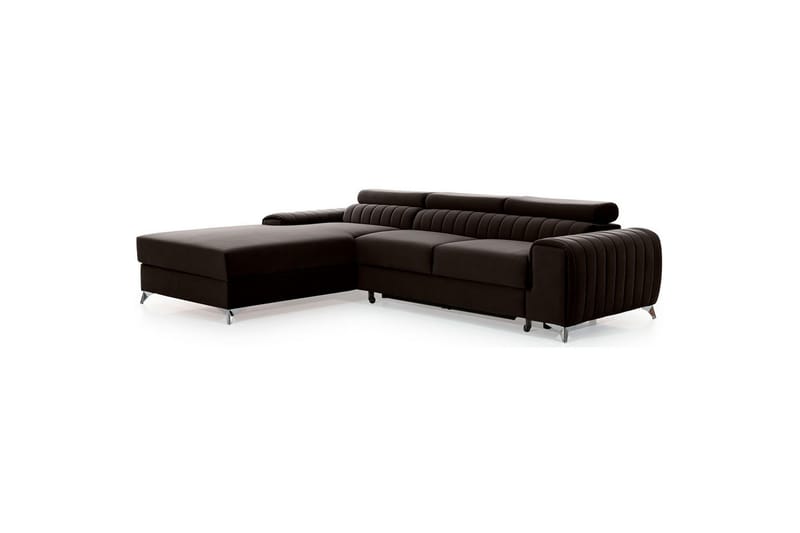Sektionssoffa Eltap Grayson 278x205x92 cm - Nube 22, Brun, Vänster - Möbler - Vardagsrum - Bäddsoffor