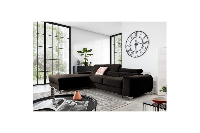 Sektionssoffa Eltap Grayson 278x205x92 cm - Nube 22, Brun, Vänster - Möbler - Vardagsrum - Bäddsoffor