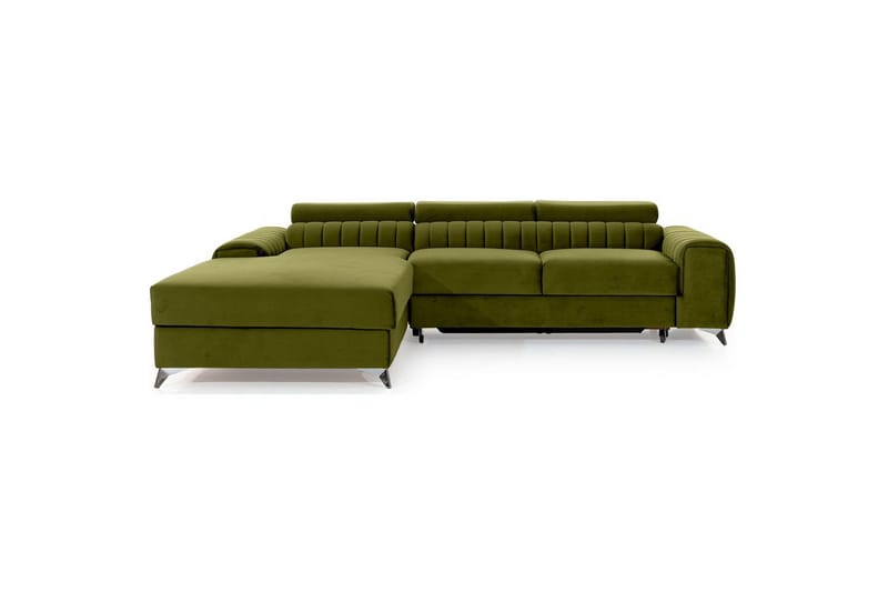 Sektionssoffa Eltap Grayson 278x205x92 cm - Nube 33, Grön, Vänster - Möbler - Vardagsrum - Bäddsoffor