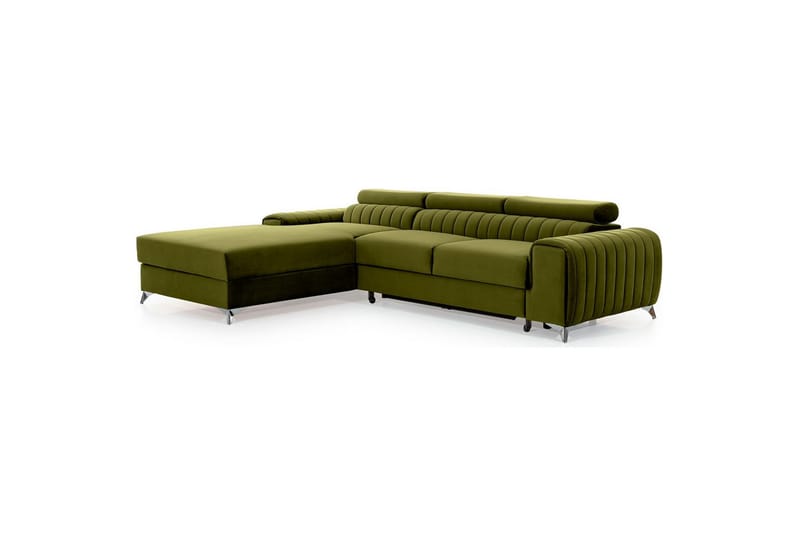 Sektionssoffa Eltap Grayson 278x205x92 cm - Nube 33, Grön, Vänster - Möbler - Vardagsrum - Bäddsoffor