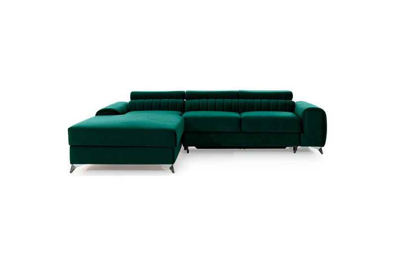 Sektionssoffa Eltap Grayson 278x205x92 cm - Nube 35, Grön, Vänster - Möbler - Vardagsrum - Bäddsoffor