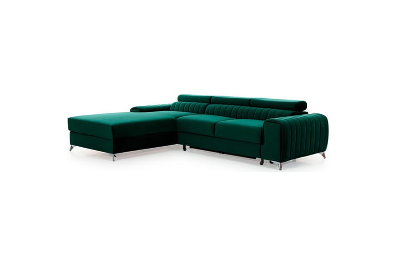Sektionssoffa Eltap Grayson 278x205x92 cm - Nube 35, Grön, Vänster - Möbler - Vardagsrum - Bäddsoffor