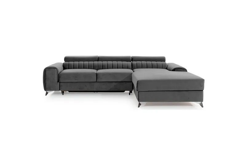 Sektionssoffa Eltap Grayson 278x205x92 cm - Nube 4, Ljusgrå, Höger - Möbler - Vardagsrum - Bäddsoffor