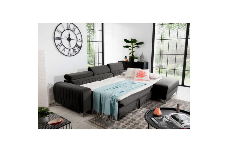 Sektionssoffa Eltap Grayson 278x205x92 cm - Nube 5, Grå, Höger - Möbler - Vardagsrum - Bäddsoffor