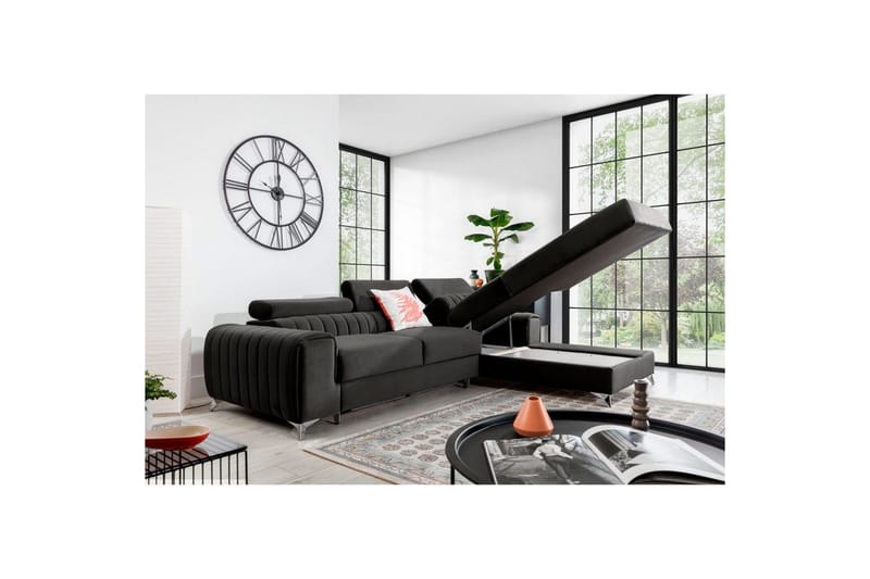 Sektionssoffa Eltap Grayson 278x205x92 cm - Nube 5, Grå, Höger - Möbler - Vardagsrum - Bäddsoffor