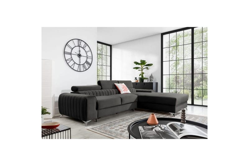 Sektionssoffa Eltap Grayson 278x205x92 cm - Nube 5, Grå, Höger - Möbler - Vardagsrum - Bäddsoffor
