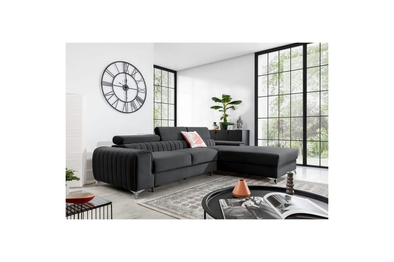 Sektionssoffa Eltap Grayson 278x205x92 cm - Nube 6, Mörkgrå, Höger - Möbler - Vardagsrum - Bäddsoffor
