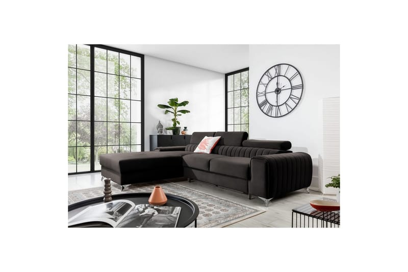 Sektionssoffa Eltap Grayson 278x205x92 cm - Riviera 97, Grå, Vänster - Möbler - Vardagsrum - Bäddsoffor