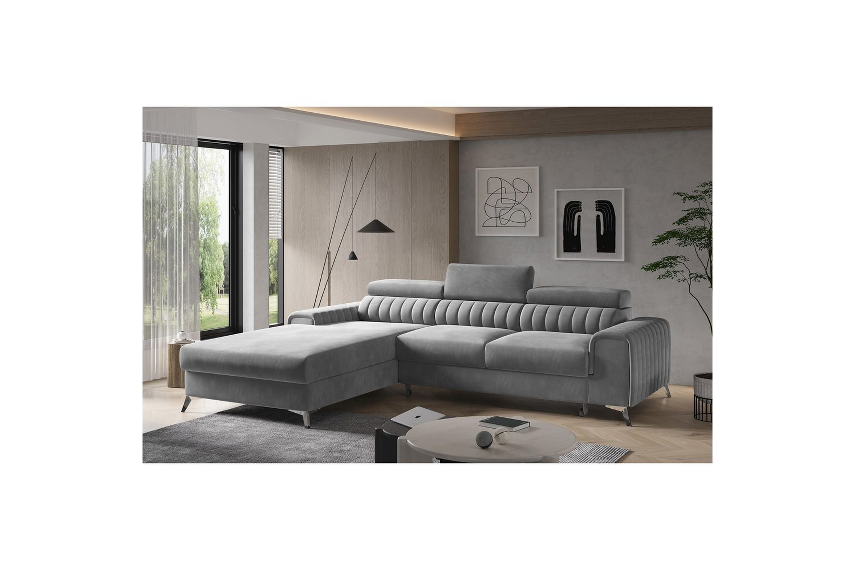 sektionssoffa eltap grayson 278x205x92 cm - sola 4, vänster