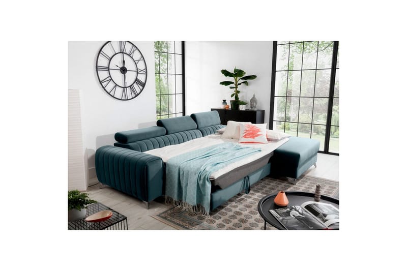 Sektionssoffa Eltap Grayson 278x205x92 cm - Velvetmat 100, Höger - Möbler - Vardagsrum - Bäddsoffor