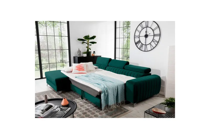 Sektionssoffa Eltap Grayson 278x205x92 cm - Velvetmat 38, Vänster - Möbler - Vardagsrum - Bäddsoffor