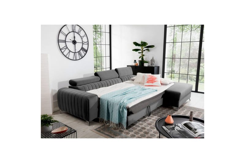 Sektionssoffa Eltap Grayson 278x205x92 cm - Velvetmat 4, Höger - Möbler - Vardagsrum - Bäddsoffor