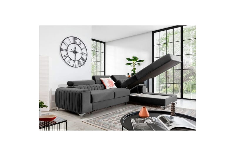 Sektionssoffa Eltap Grayson 278x205x92 cm - Velvetmat 4, Höger - Möbler - Vardagsrum - Bäddsoffor
