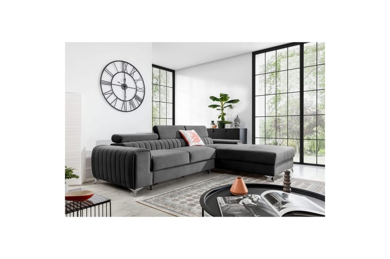 Sektionssoffa Eltap Grayson 278x205x92 cm - Velvetmat 4, Höger - Möbler - Vardagsrum - Bäddsoffor