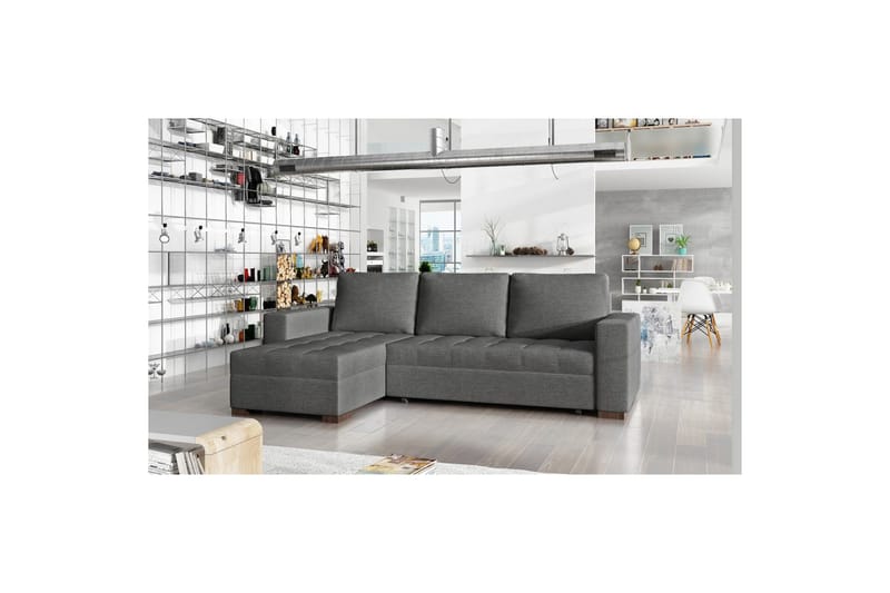 Sektionssoffa Eltap Newark 237x150x90 cm - Sawana 05, Grå - Möbler - Vardagsrum - Bäddsoffor