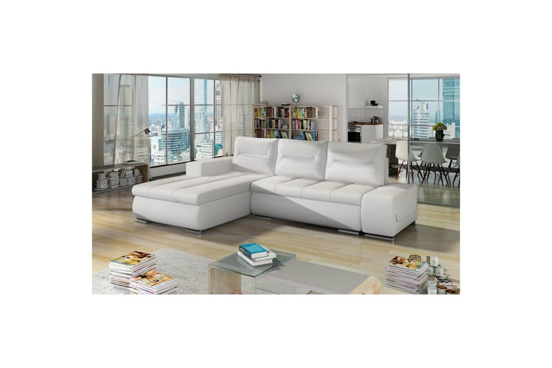 Sektionssoffa Eltap Ottavio 275x180x85 cm - Soft 17, Vit, Vänster - Möbler - Vardagsrum - Bäddsoffor
