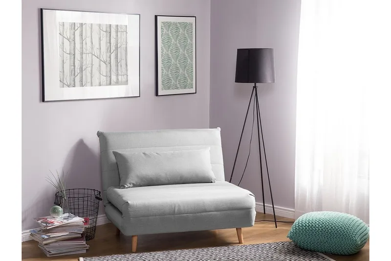 Setten 1-sits Rektangulär Längsbäddad Bäddsoffa 104x172 cm i Tyg - Grå - Möbler - Vardagsrum - Bäddsoffor