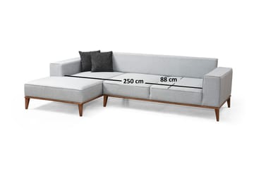 Shallo Bäddsoffa med Divan Vänster - Grå - Möbler - Vardagsrum - Bäddsoffor