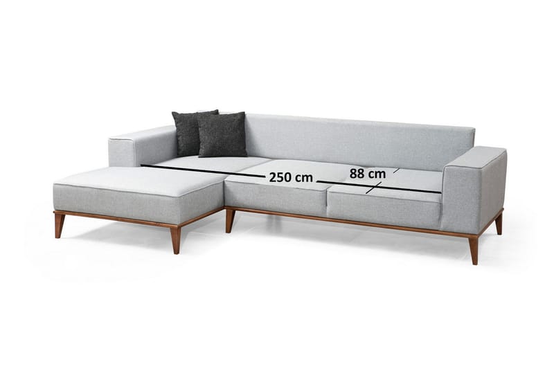 Shallo Bäddsoffa med Divan Vänster - Grå - Möbler - Vardagsrum - Bäddsoffor