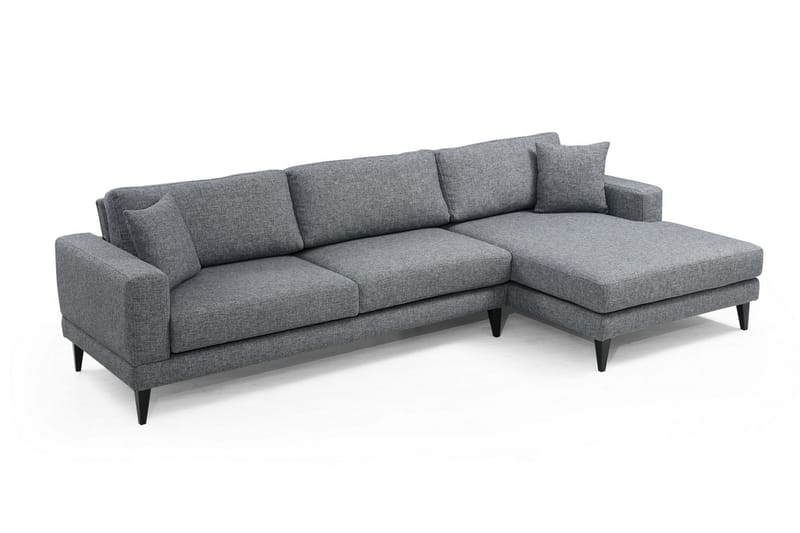 SHALOMES Bäddsoffa med Divan Höger Grå - Möbler - Vardagsrum - Bäddsoffor
