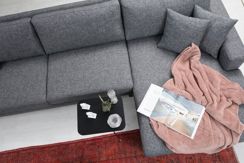 SHALOMES Bäddsoffa med Divan Höger Grå - Möbler - Vardagsrum - Bäddsoffor