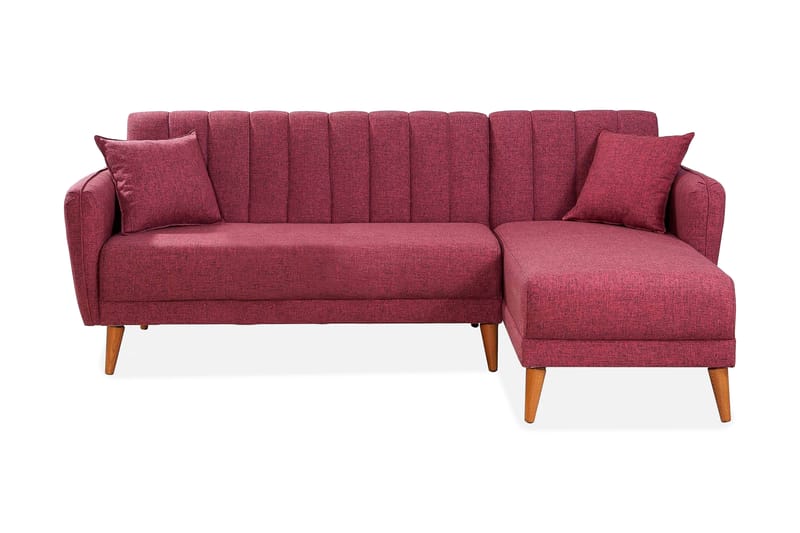 SHIELA Hörnbäddsoffa Mörkröd - Bäddsoffor - Hörnbäddsoffa
