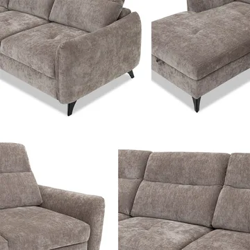Sies 3-sits Bäddsoffa divan höger med förvaring - grå - Möbler - Vardagsrum - Bäddsoffor