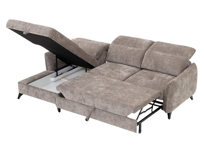 Sies 3-sits Bäddsoffa divan vänster med förvaring - beige - Möbler - Vardagsrum - Bäddsoffor