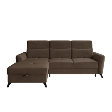 Sies 3-sits Bäddsoffa divan vänster med förvaring