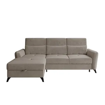 Sies 3-sits Bäddsoffa divan vänster med förvaring