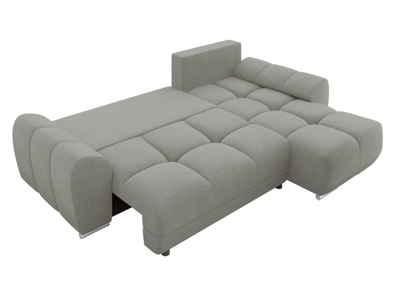Simerly 4-sits Bäddsoffa divan vänster med förvaring - Grå - Möbler - Vardagsrum - Bäddsoffor - Hörnbäddsoffa