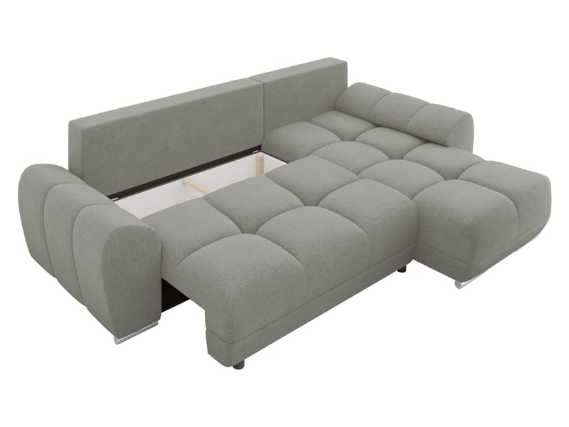 Simerly 4-sits Bäddsoffa divan vänster med förvaring - Grå - Möbler - Vardagsrum - Bäddsoffor - Hörnbäddsoffa