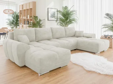 Simerly U-formad 5-sits Bäddsoffa med förvaring - beige - Möbler - Vardagsrum - Bäddsoffor - Hörnbäddsoffa