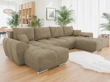 Simerly U-formad 5-sits Bäddsoffa med förvaring - beige - Möbler - Vardagsrum - Bäddsoffor - Hörnbäddsoffa