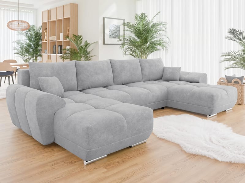 Simerly U-formad 5-sits Bäddsoffa med förvaring - grå - Möbler - Vardagsrum - Bäddsoffor - Hörnbäddsoffa
