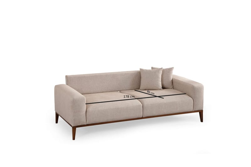 Sinor Bäddsoffa 4-sits - Beige - Möbler - Vardagsrum - Bäddsoffor - 4-sits bäddsoffa