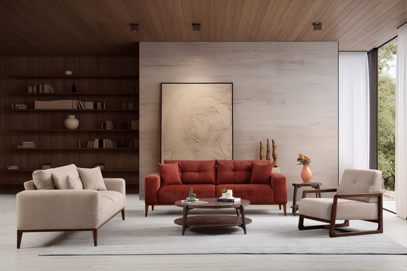 Sinor Bäddsoffa 4-sits - Beige - Möbler - Vardagsrum - Bäddsoffor - 4-sits bäddsoffa