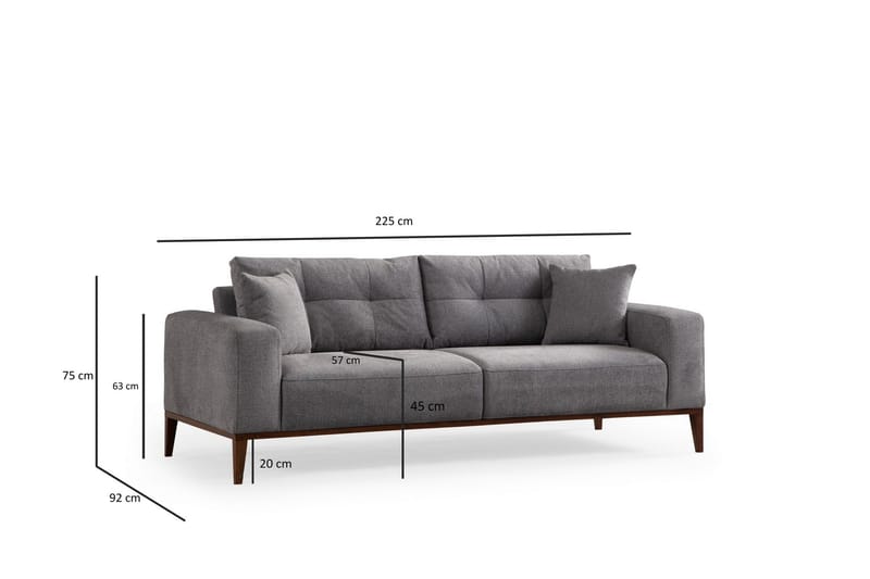 Sinor Bäddsoffa 4-sits - Ljusgrå - Möbler - Vardagsrum - Bäddsoffor - 4-sits bäddsoffa