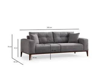 Sinor Bäddsoffa 4-sits - Ljusgrå - Möbler - Vardagsrum - Bäddsoffor - 4-sits bäddsoffa