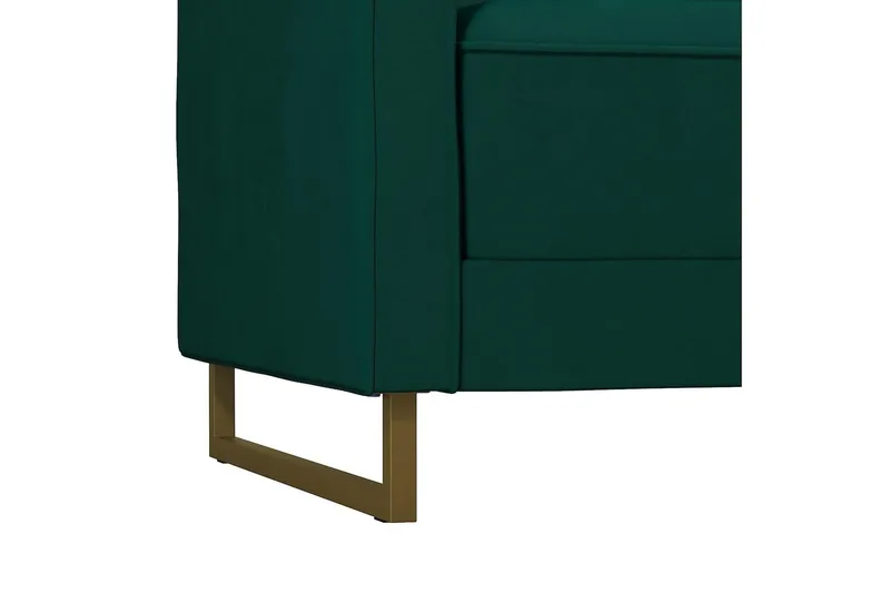 Skylar 2-sits Bäddsoffa Ställbar Sammet/Grön /Mässing - Novogratz - Möbler - Vardagsrum - Bäddsoffor - 2-sits bäddsoffa