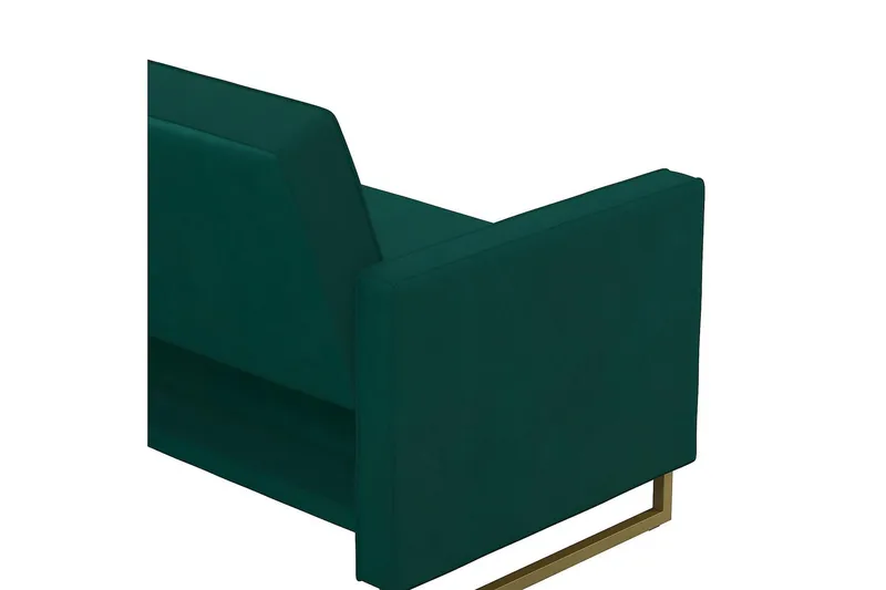 Skylar 2-sits Bäddsoffa Ställbar Sammet/Grön /Mässing - Novogratz - Möbler - Vardagsrum - Bäddsoffor - 2-sits bäddsoffa