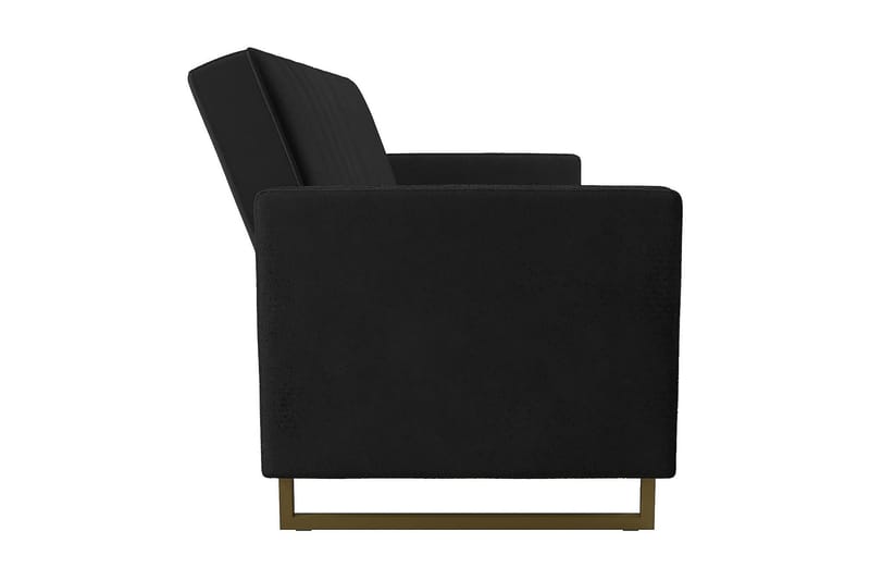 SKYLAR 2-sits Bäddsoffa Ställbar Sammet/Svart/Mässing - Novogratz - 2-sits bäddsoffa - Bäddsoffor