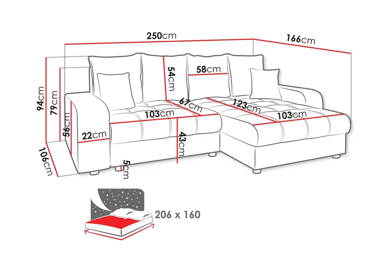 Smolmark Bäddsoffa med Divan 3-sits - Beige - Möbler - Vardagsrum - Bäddsoffor