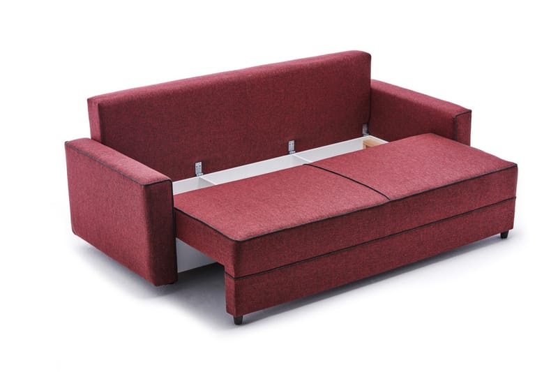 Snowdon Bäddsoffa 3-sits 185x150 Röd - Bäddsoffor - 3-sits bäddsoffa