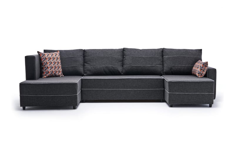 Snowdon Bäddsoffa m. Divan 4-sits 200x150 Antracit - Möbler - Vardagsrum - Bäddsoffor