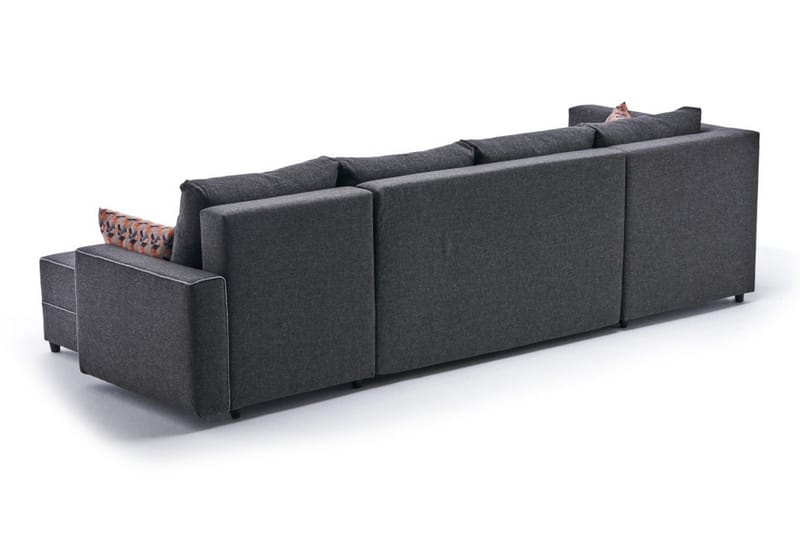 Snowdon Bäddsoffa m. Divan 4-sits 200x150 Antracit - Möbler - Vardagsrum - Bäddsoffor