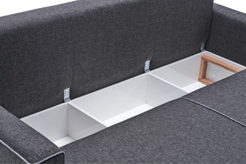 Snowdon Bäddsoffa m. Divan 4-sits 200x150 Antracit - Möbler - Vardagsrum - Bäddsoffor