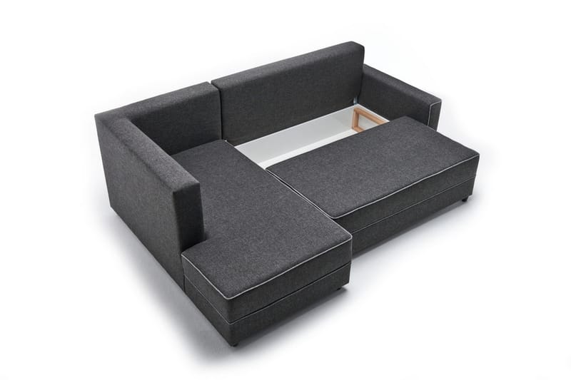 Snowdon Bäddsoffa m. Divan 4-sits 200x150 Antracit - Bäddsoffor - Bäddsoffa divan