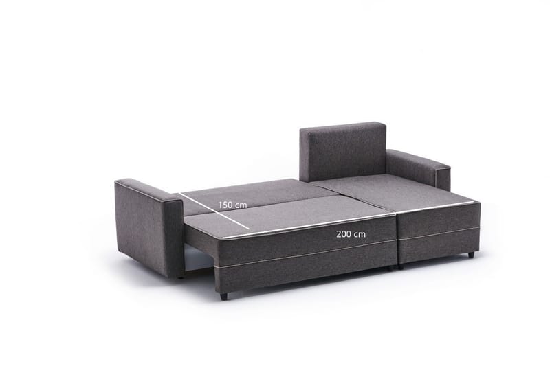 Snowdon Bäddsoffa m. Divan 4-sits 200x150 Brun - Möbler - Vardagsrum - Bäddsoffor