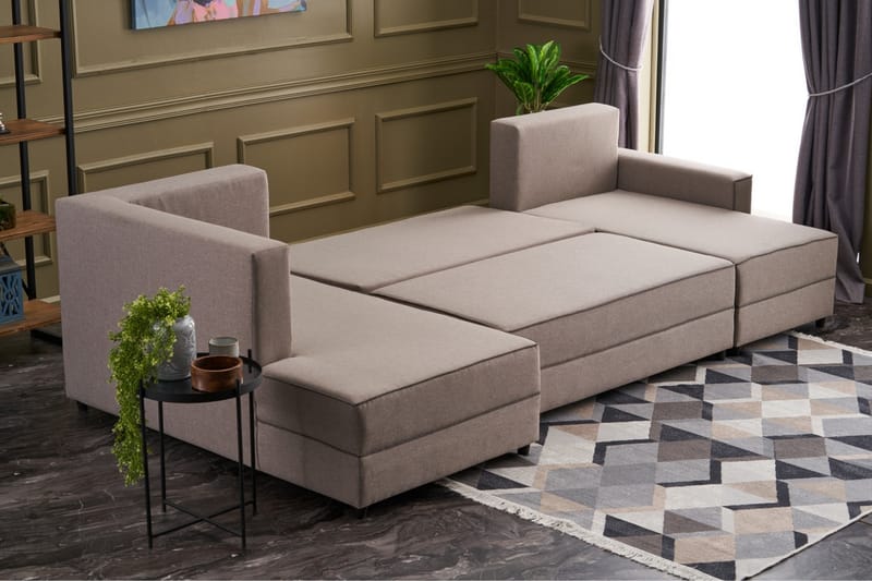 Snowdon Bäddsoffa m. Divan 4-sits 200x150 Cream - Möbler - Vardagsrum - Bäddsoffor
